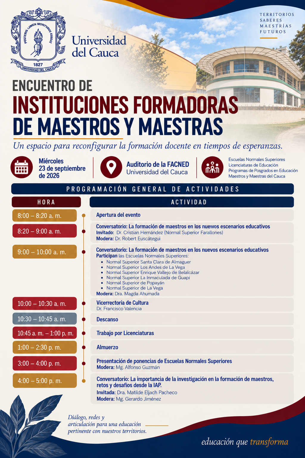 ENCUENTRO DE INSTITUCIONES FORMADORAS DE MAESTROS Y MAESTRAS