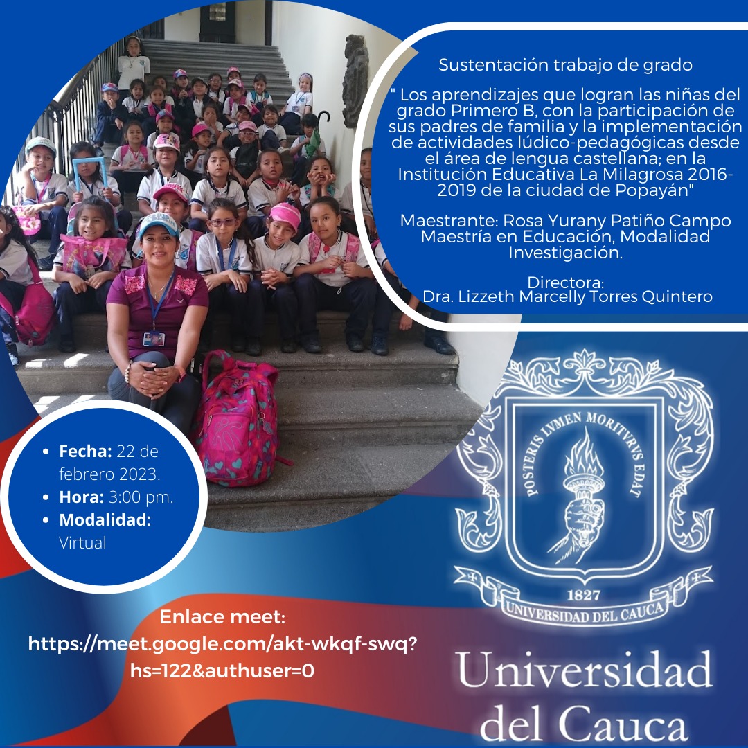 INVITACIÓN SUSTENTACIÓN MAESTRIA EN EDUCACIÓN-LINEA SABER PEDAGÓGICO