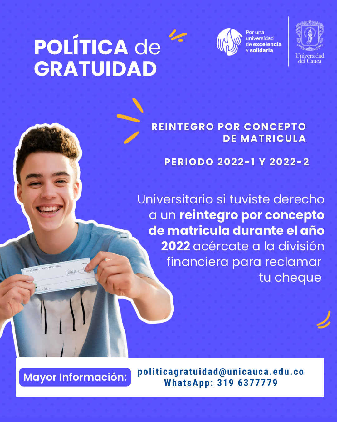 Política de Gratuidad - Reintegro por concepto de matrícula 