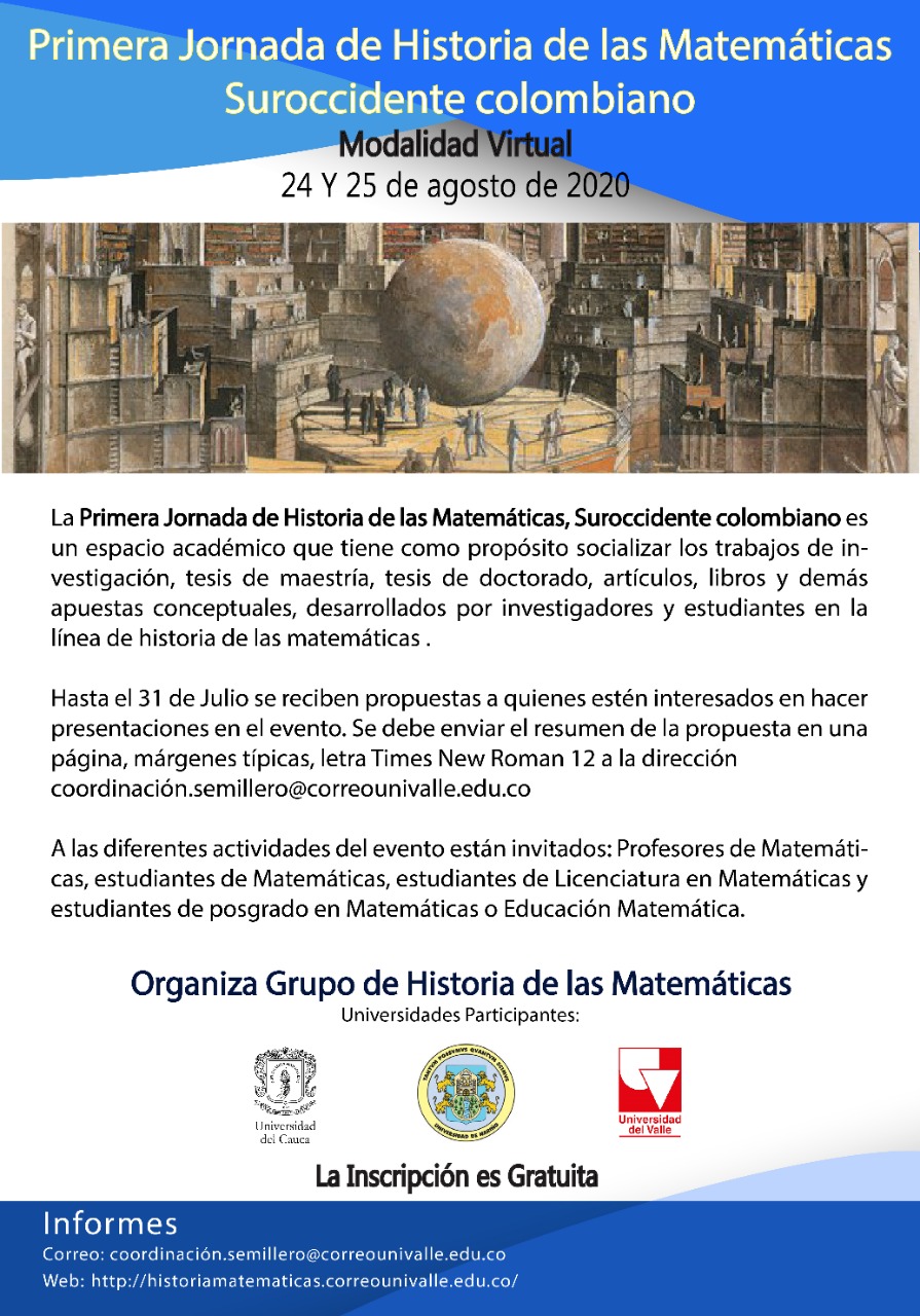 Primera Jornada de Historia de las Matemáticas