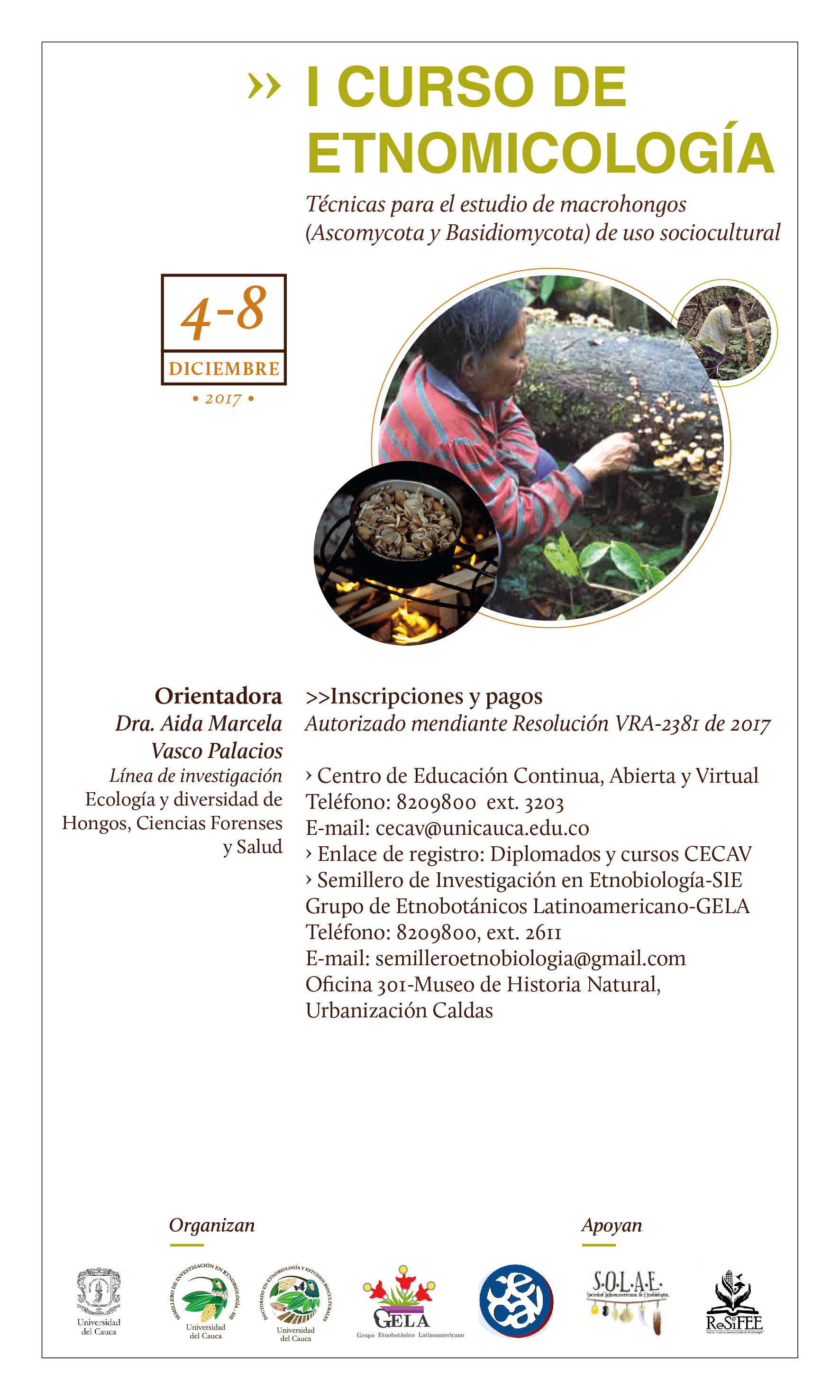 1 CURSO DE ETNOMICOLOGÍA: Técnicas para el estudio de macrohongos (Ascomycota y Basidiomycota) de uso sociocultural 